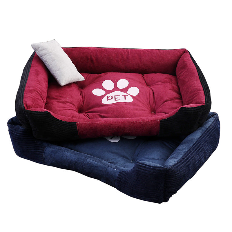 Pet Dog Beds Mat for Small Medium Large Dogs with Pillow