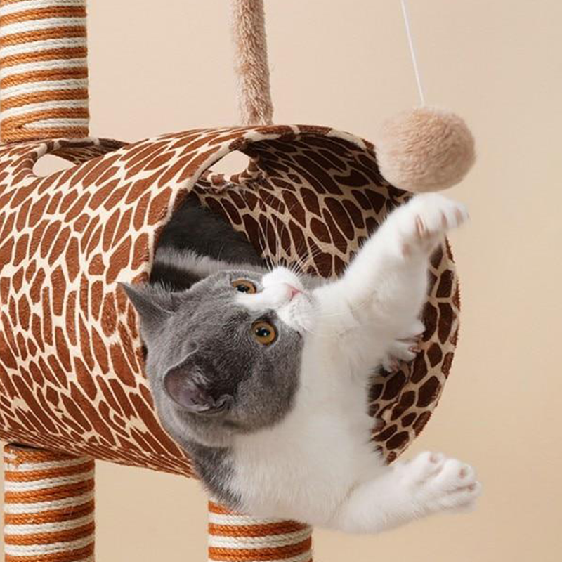 Giraffe cats scratching post rope toy tree cat climbing frame