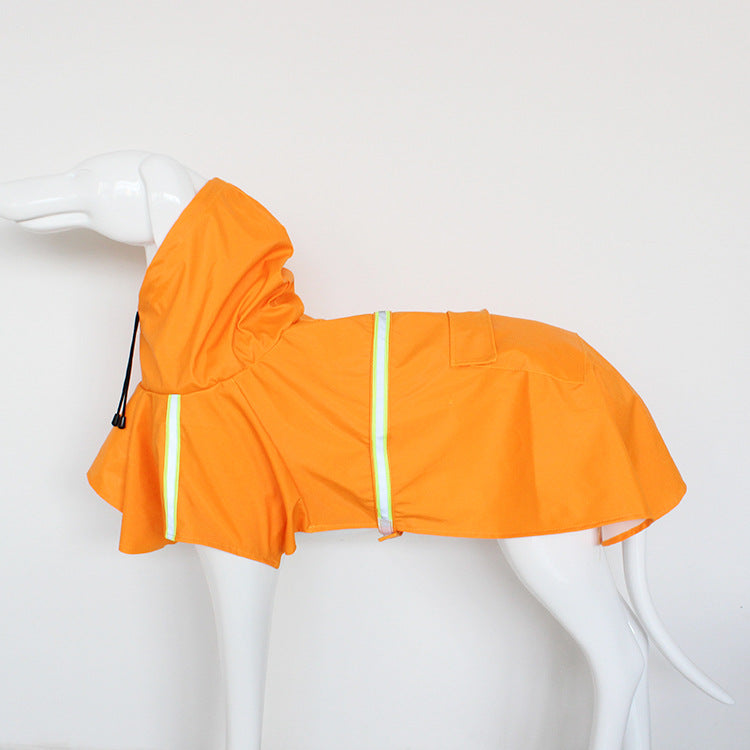 Pet raincoat dog poncho cloak reflective big dog clothes