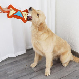 Nuopets Squeaky Plush Dog Toys Bone Sniffing Pet Toy