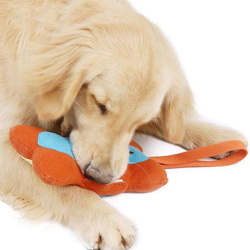 Nuopets Squeaky Plush Dog Toys Bone Sniffing Pet Toy