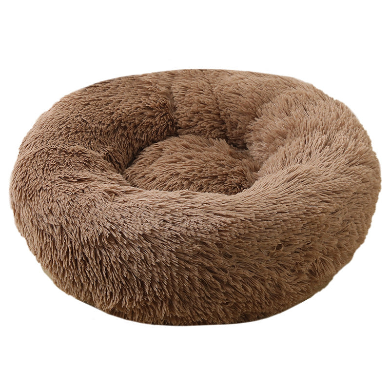 Nuopets Fuzzy Nest Calming Dog Bed Anti Anxiety Long Plush Pet Bed