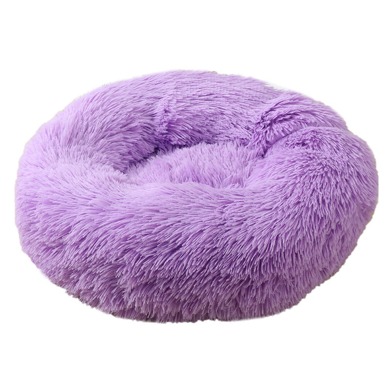Nuopets Fuzzy Nest Calming Dog Bed Anti Anxiety Long Plush Pet Bed