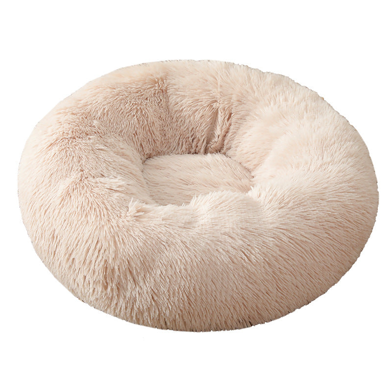 Nuopets Fuzzy Nest Calming Dog Bed Anti Anxiety Long Plush Pet Bed