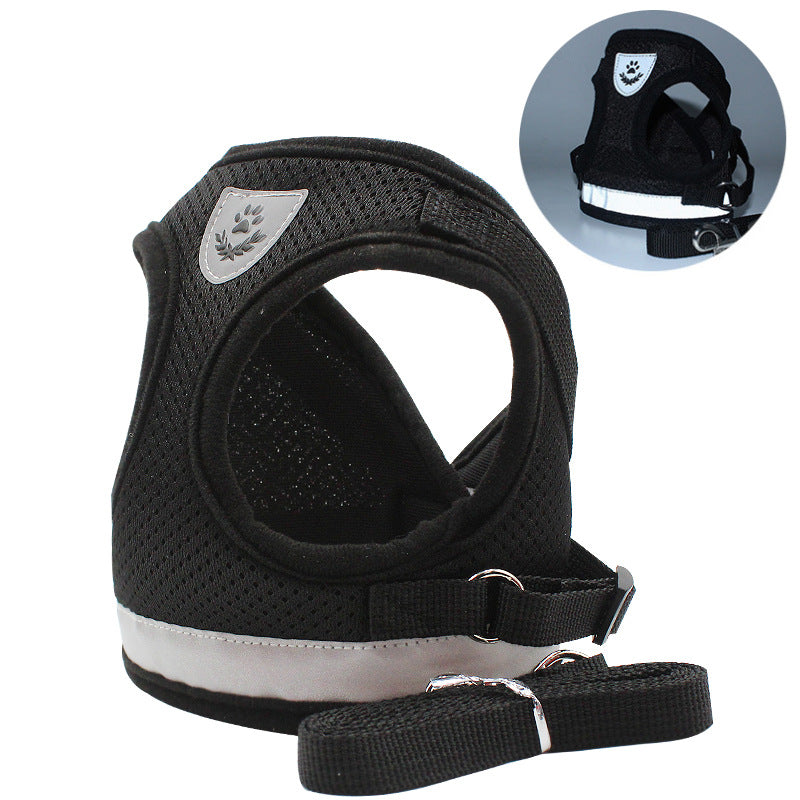 Pet Harness dog cat chest strap Reflective vest pet leash