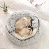 Nuopets Cat Bed Plush Warm Round Pet Bed