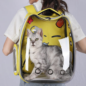 Nuopets pet carrier backpack transparent cat backpack