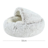 Nuopets Cat Bed Plush Warm Round Pet Bed