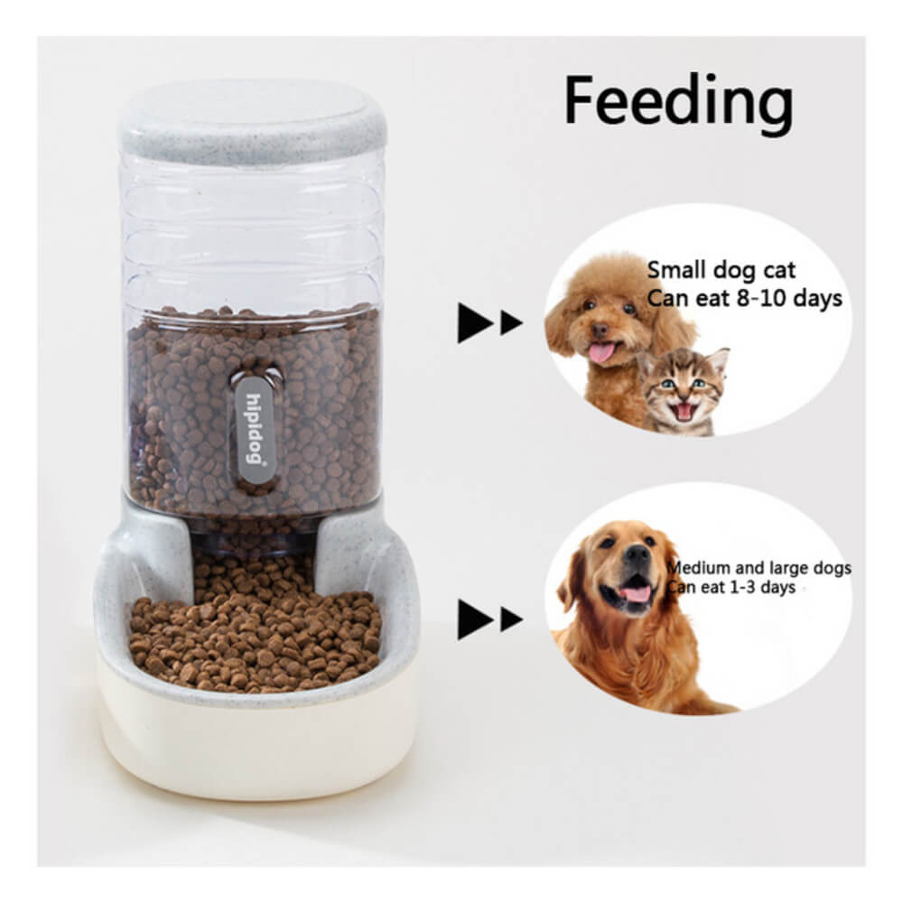 Pets Automatic Self-Dispensing Gravity Pet Feeder and Waterer for Dogs & Cats