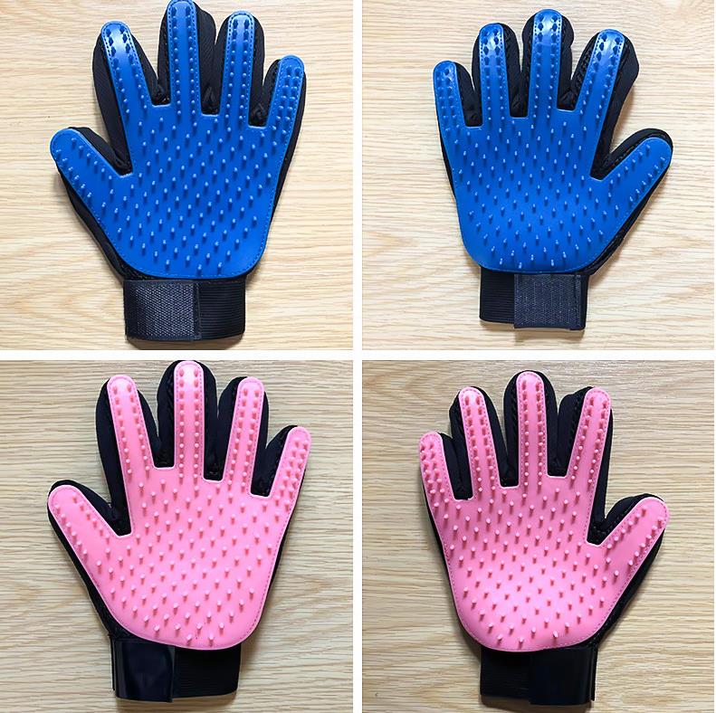 Pet Dog Hair Brush Comb Glove For Pet Cleaning Massage (1 pair)