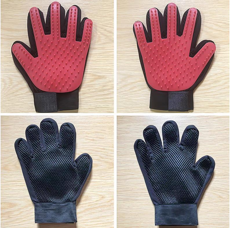 Pet Dog Hair Brush Comb Glove For Pet Cleaning Massage (1 pair)