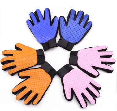 Pet Dog Hair Brush Comb Glove For Pet Cleaning Massage (1 pair)