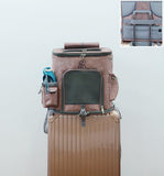 Large capacity foldable pet backpack breathable pet carrier bag