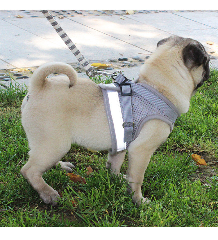 Pet Harness dog cat chest strap Reflective vest pet leash