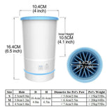 Automatic & Rechargeable 3 Sizes Pet Paw Washing Cup with Soft Rubber Brushes to Clean Dog's Paw - NuoPets