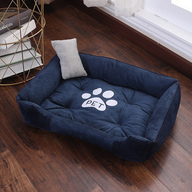 Pet Dog Beds Mat for Small Medium Large Dogs with Pillow