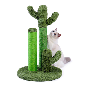 Cactus cat scratcher post featuring cat tree