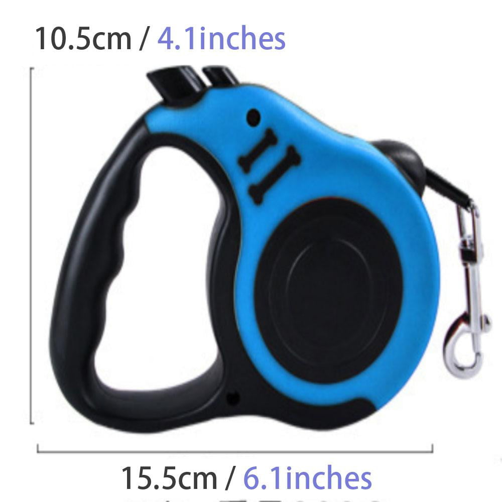 A Retractable Strong Nylon Dog Leash with Comfortable Hand Grip, One Button Brake, Pause & Lock - NuoPets