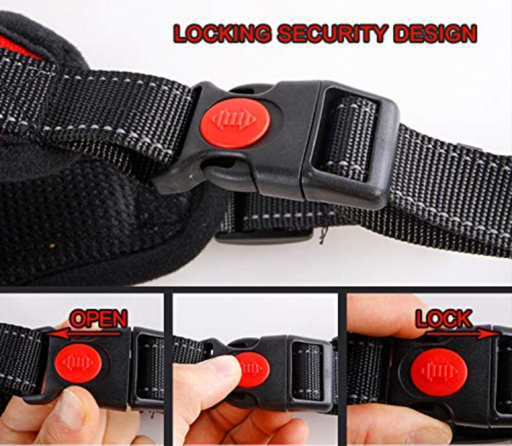 Dog Harness No-Pull Adjustable Outdoor Reflective Pet Vest Easy Control for Small Medium Large Dogs - NuoPets