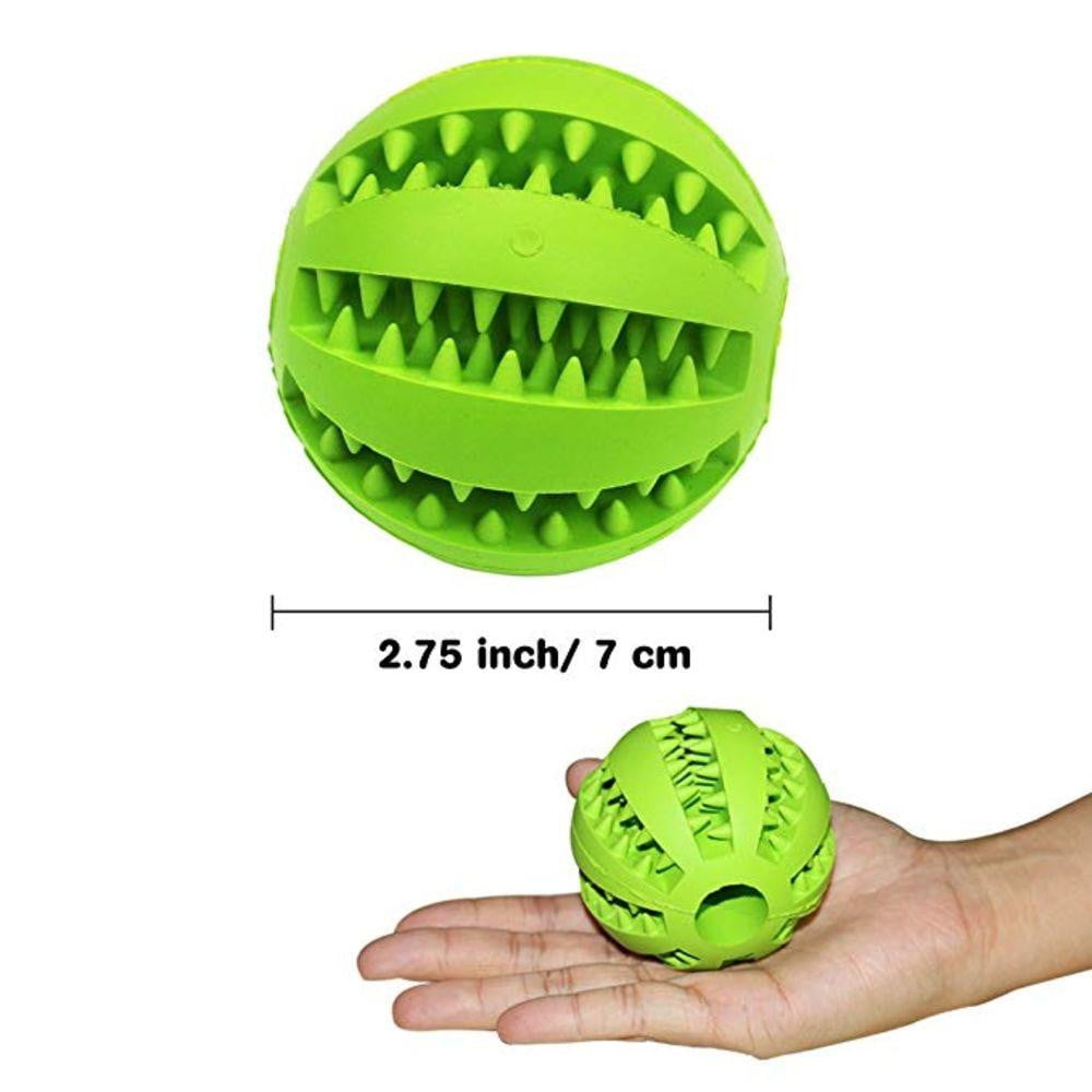 A Non-Toxic Soft Rubber IQ Treat Dispensing Chew Ball Toy for Dogs - NuoPets