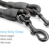 5ft Strong Dog Leash with Comfortable Padded Handle and Reflective Threads for Medium and Large Dogs - NuoPets