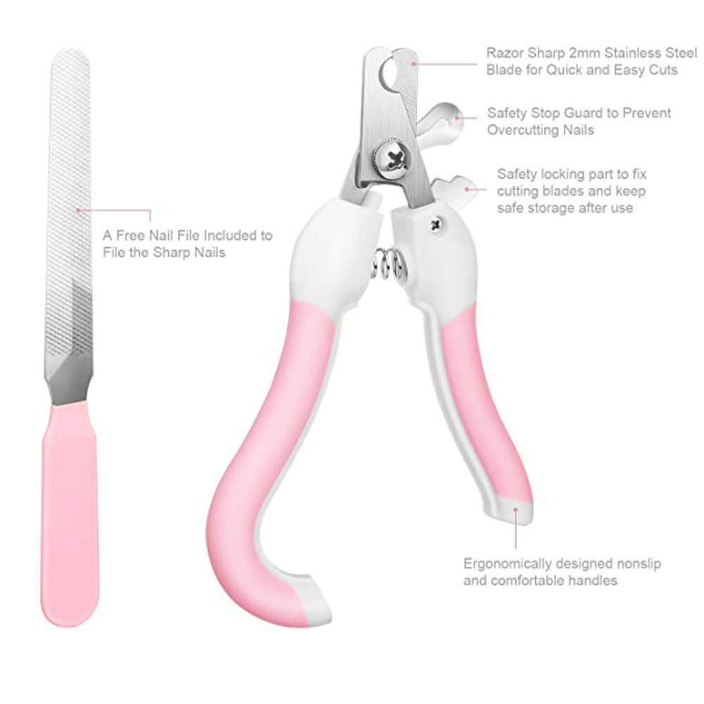 Professional Pet Cat Dog Nail Clipper Cutter Stainless Steel Grooming Clippers Grinders Cats Dog Claw Nail Scissors with Lock