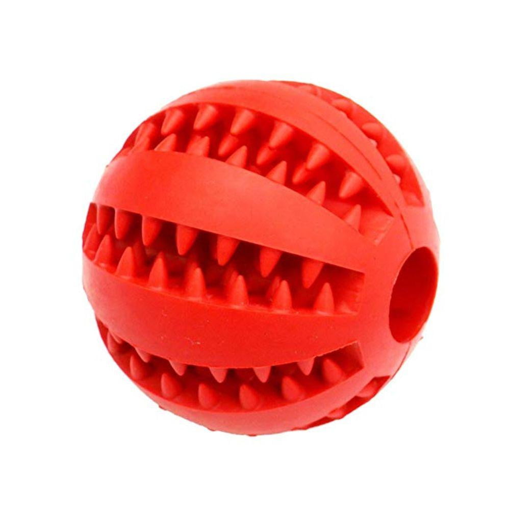 A Non-Toxic Soft Rubber IQ Treat Dispensing Chew Ball Toy for Dogs - NuoPets