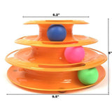 3 Level Tower Track Roller Toy with Balls for Cats - NuoPets
