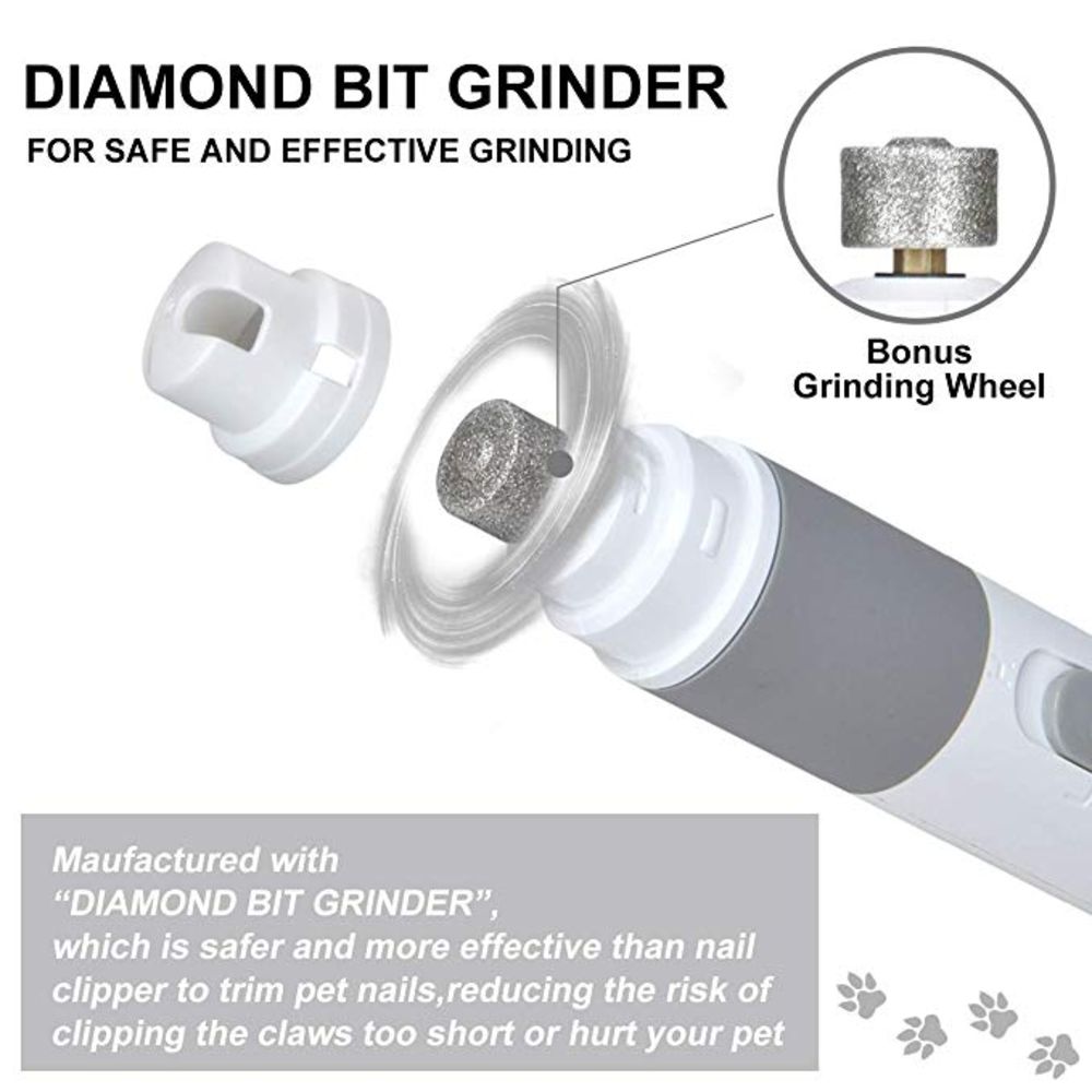 Portable Electric Dog Grooming, Trimming, Nail Grinder & Clipper Tool with USB Rechargeable Port - NuoPets