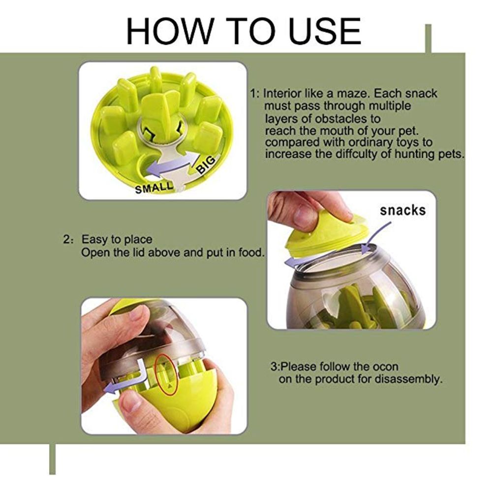 IQ Treat Ball Toy For Dogs & Pets That Dispenses Food Interactively - NuoPets