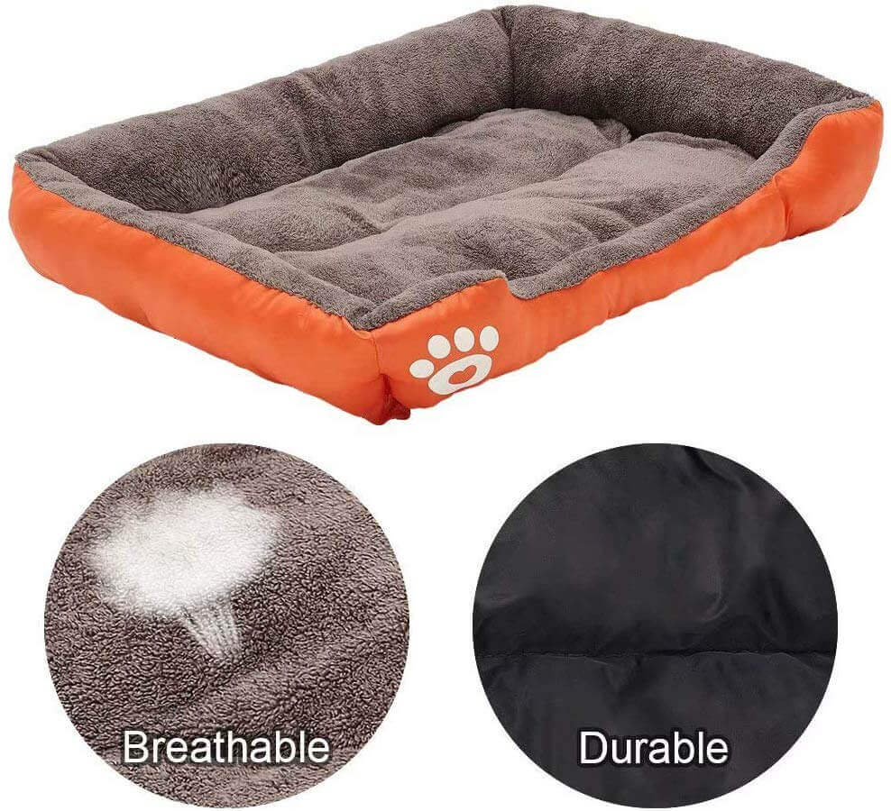 S-3XL 9 Colors Paw Pet Sofa Dog Beds Waterproof Bottom Soft Fleece Warm Cat Bed