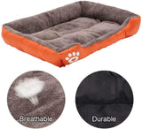 S-3XL 9 Colors Paw Pet Sofa Dog Beds Waterproof Bottom Soft Fleece Warm Cat Bed
