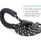 5ft Strong Dog Leash with Comfortable Padded Handle and Reflective Threads for Medium and Large Dogs - NuoPets