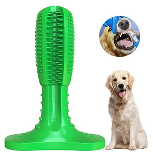 Effective Dog Toothbrush Stick Toy of Natural Rubber for Dental Care, Cleaning & Massaging - NuoPets