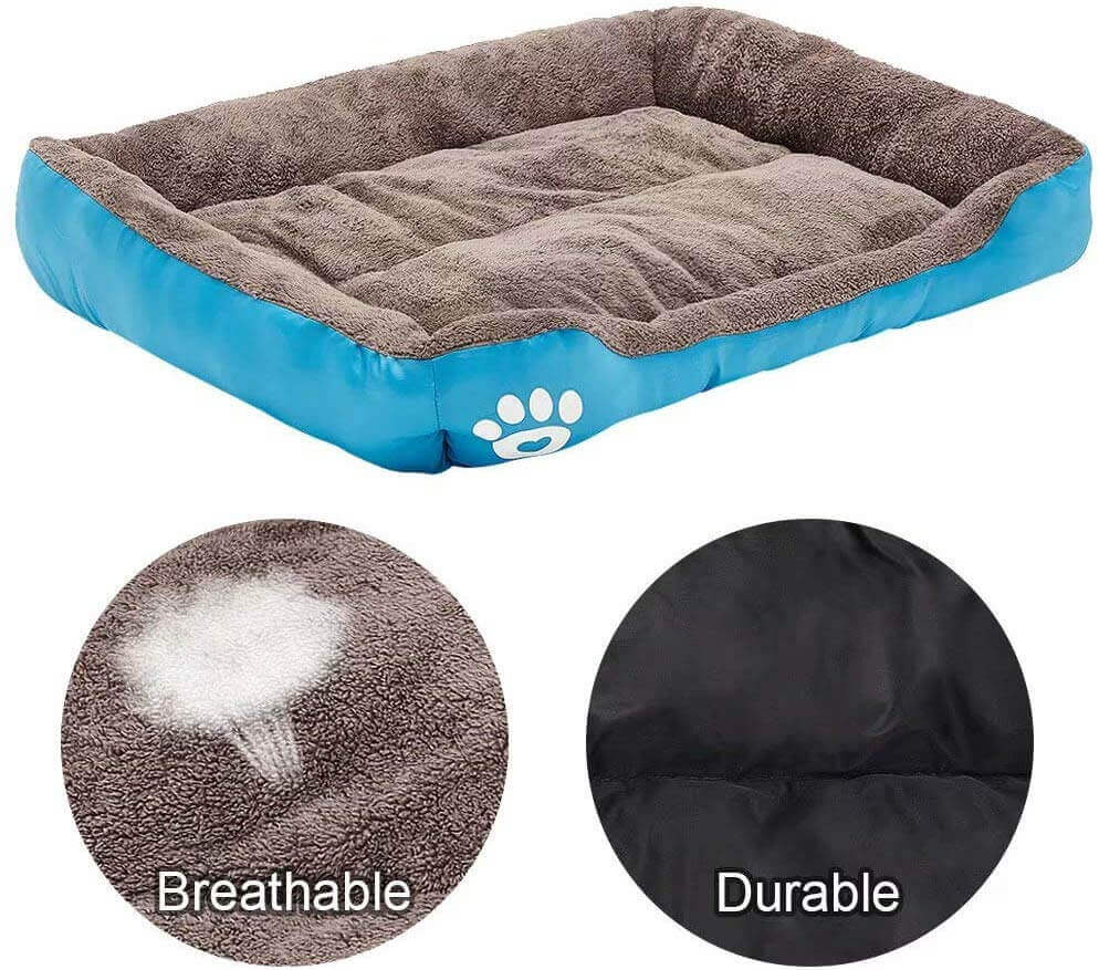 S-3XL 9 Colors Paw Pet Sofa Dog Beds Waterproof Bottom Soft Fleece Warm Cat Bed