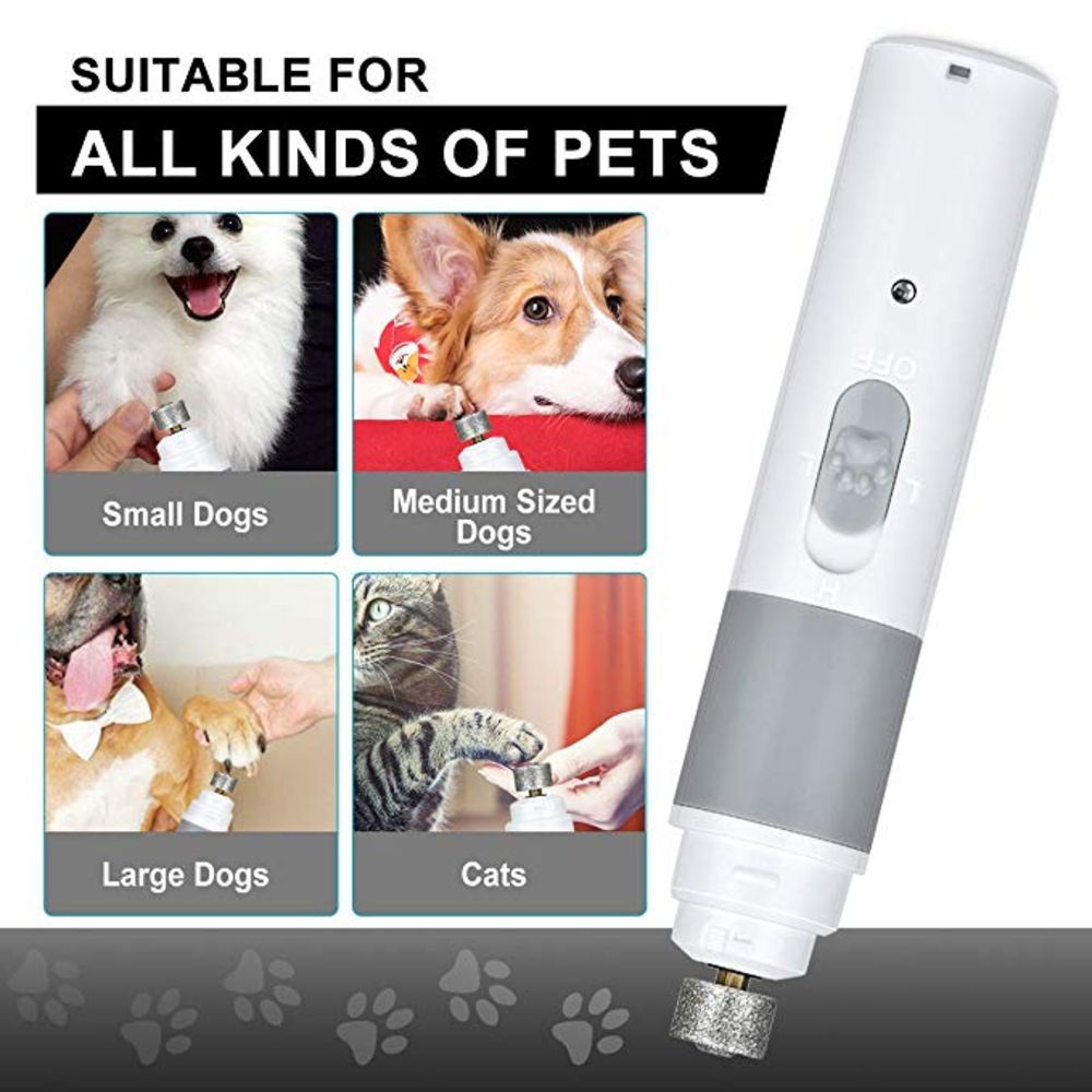 Portable Electric Dog Grooming, Trimming, Nail Grinder & Clipper Tool with USB Rechargeable Port - NuoPets