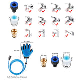 Pet Grooming Shower Bathing Spray Gloves for Dogs & Cats, Compatible with Outdoor Hose & Bath Tub - NuoPets