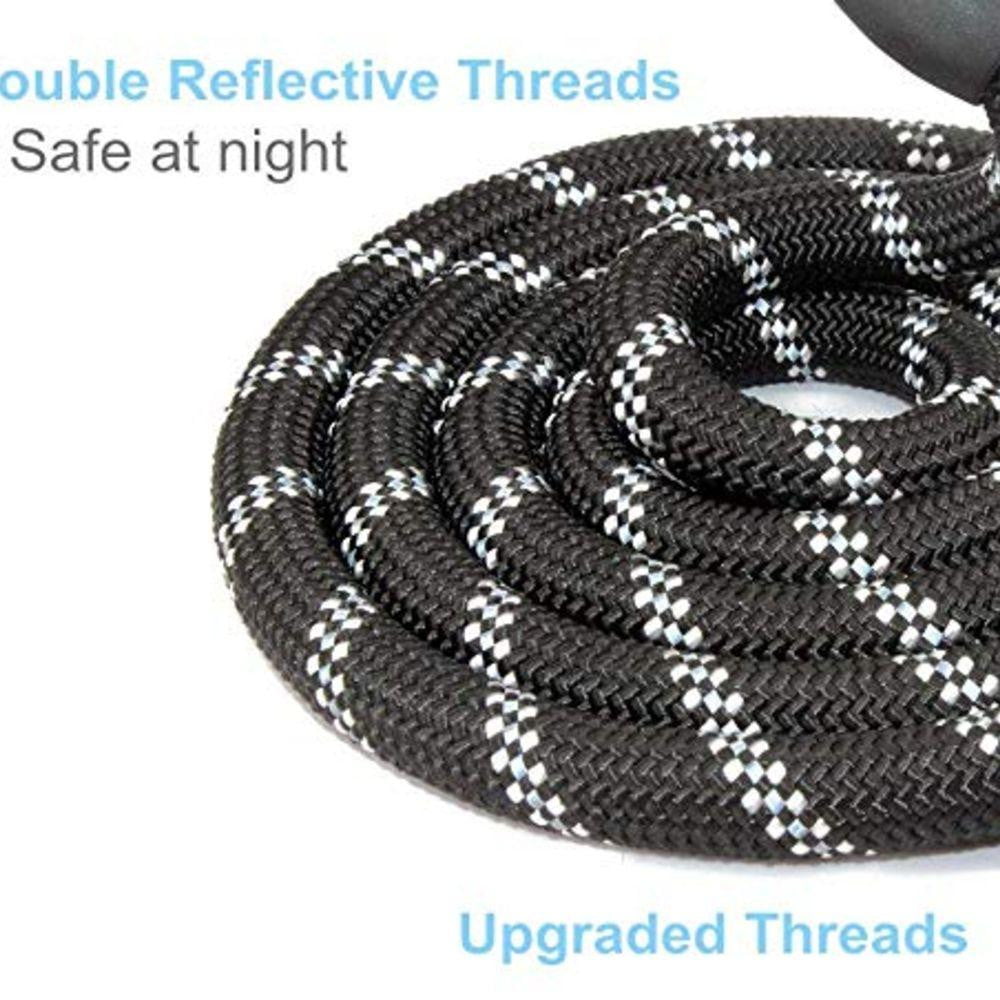 5ft Strong Dog Leash with Comfortable Padded Handle and Reflective Threads for Medium and Large Dogs - NuoPets