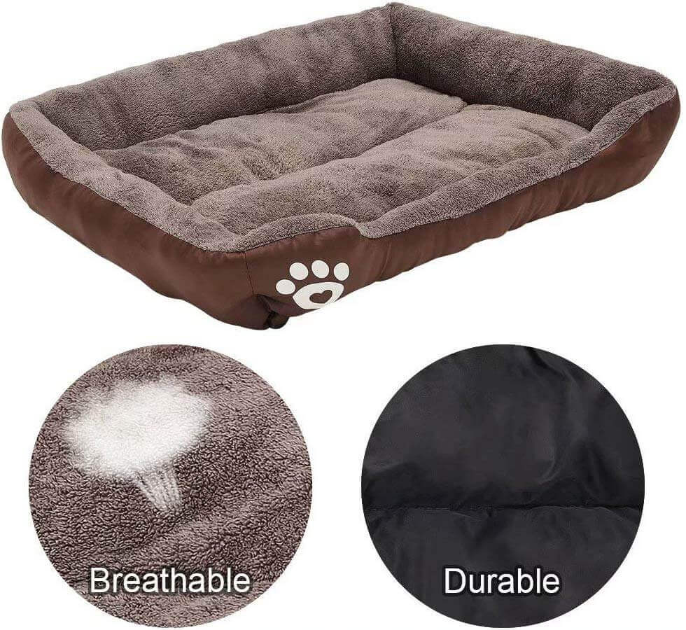 S-3XL 9 Colors Paw Pet Sofa Dog Beds Waterproof Bottom Soft Fleece Warm Cat Bed