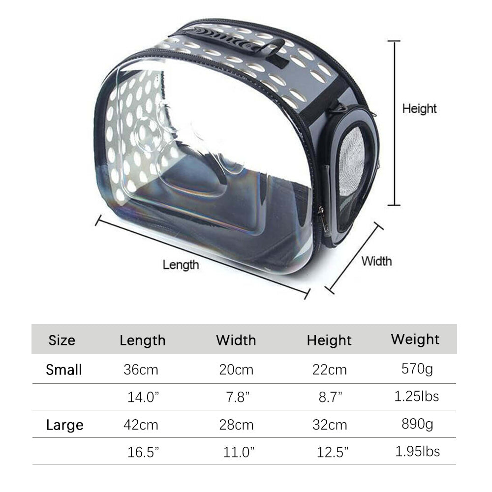 Pet Carrier Transparent Travel Bag