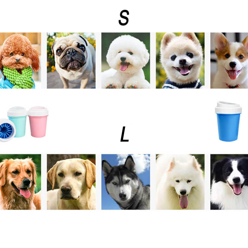 Pet Paw Cleaner Washer Cup With Soft Bristles