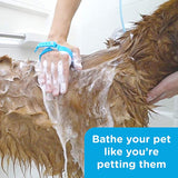 Pet Grooming Shower Sprayer & Scrubber Bathing Tool Compatible with Bath Tub & Outdoor Garden Hose - NuoPets