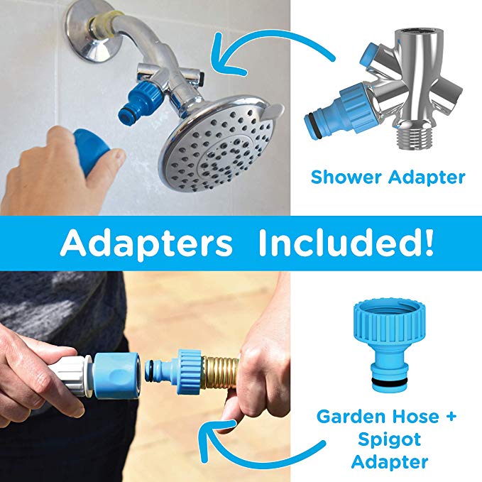 Pet Grooming Shower Sprayer & Scrubber Bathing Tool Compatible with Bath Tub & Outdoor Garden Hose - NuoPets