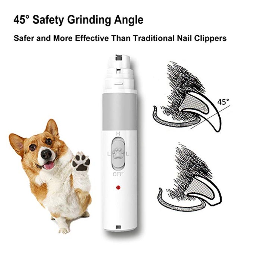 Portable Electric Dog Grooming, Trimming, Nail Grinder & Clipper Tool with USB Rechargeable Port - NuoPets