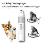 Portable Electric Dog Grooming, Trimming, Nail Grinder & Clipper Tool with USB Rechargeable Port - NuoPets