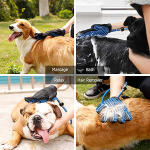 Pet Grooming Shower Bathing Spray Gloves for Dogs & Cats, Compatible with Outdoor Hose & Bath Tub - NuoPets