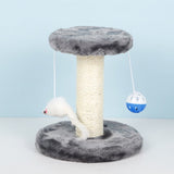 Cat climbing frame double layer with double drop ball pet activity center