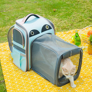 Pet expandable backpack small animals carrier bags breathable