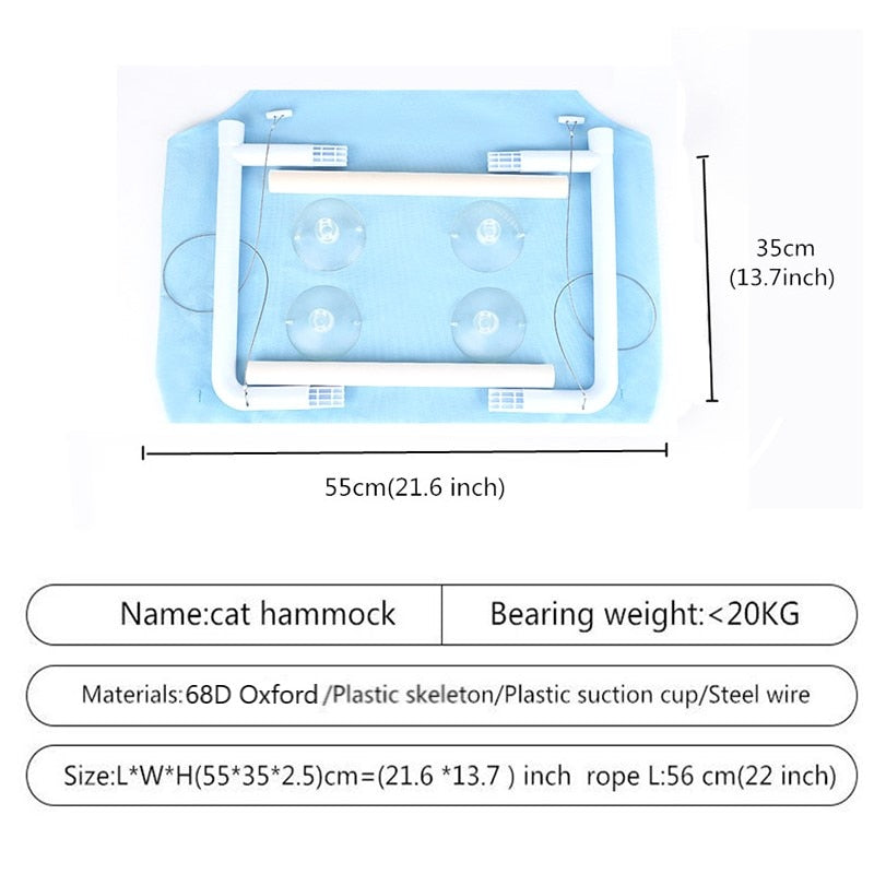 Cat Resting Seat Perch Window Hammock Pet Hanging Sleeping Beds Mount