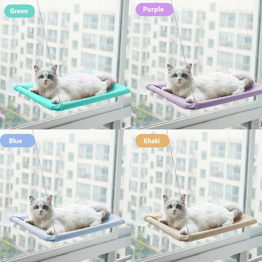 Cat Resting Seat Perch Window Hammock Pet Hanging Sleeping Beds Mount